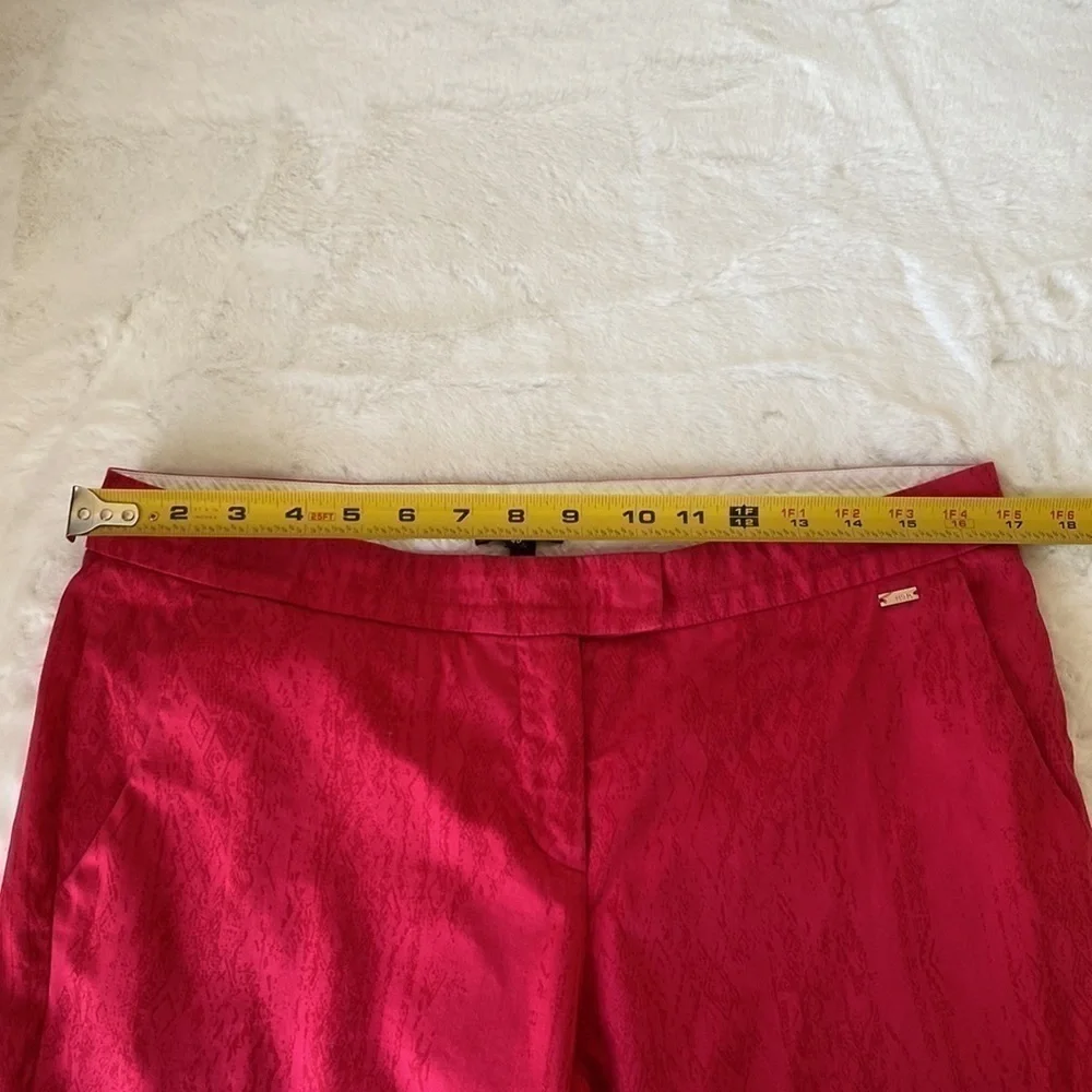 Escada Sport Hot Pink Print Ankle Trousers Size 40 = 8/10 US